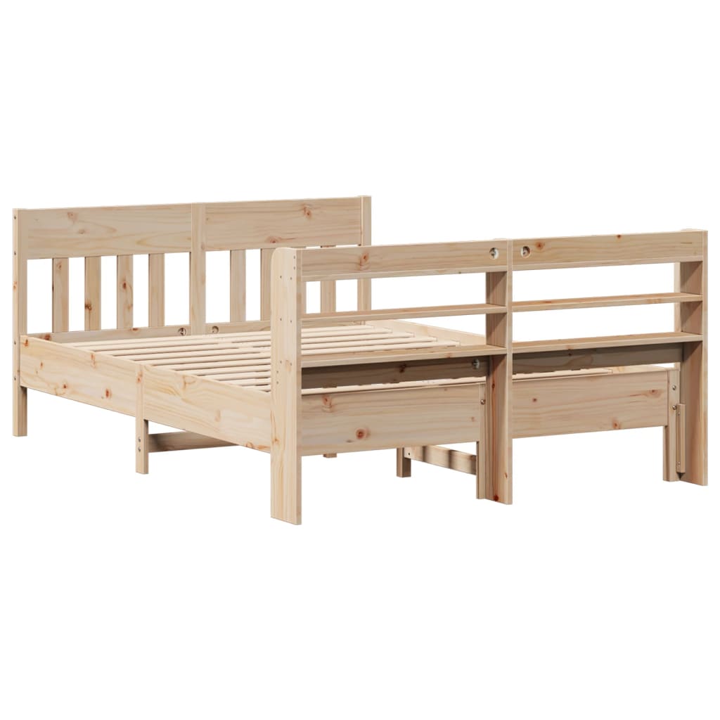 Bed Frame without Mattress 120x200 cm Solid Wood Pine
