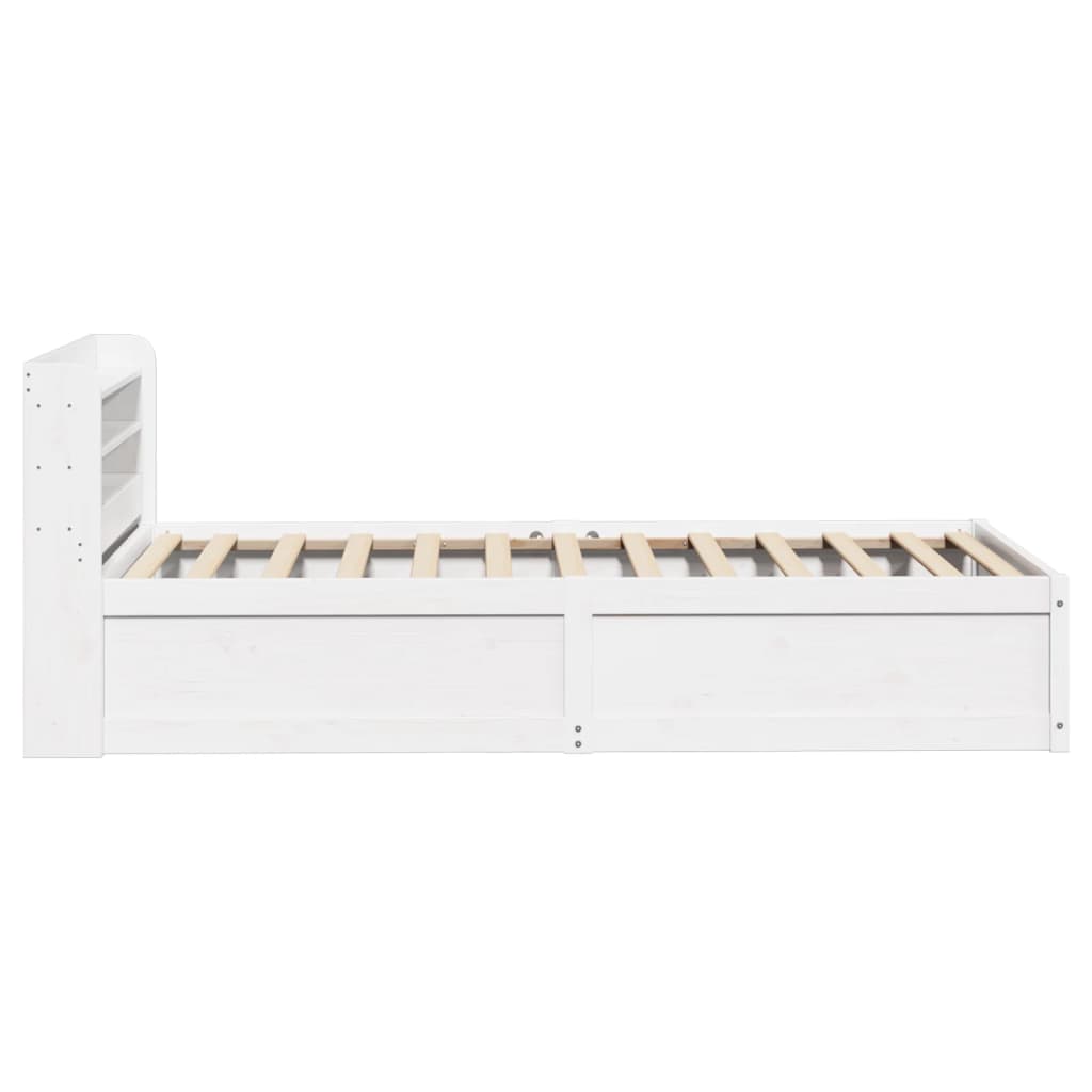 Bed Frame with Headboard White 90x200 cm Solid Wood Pine