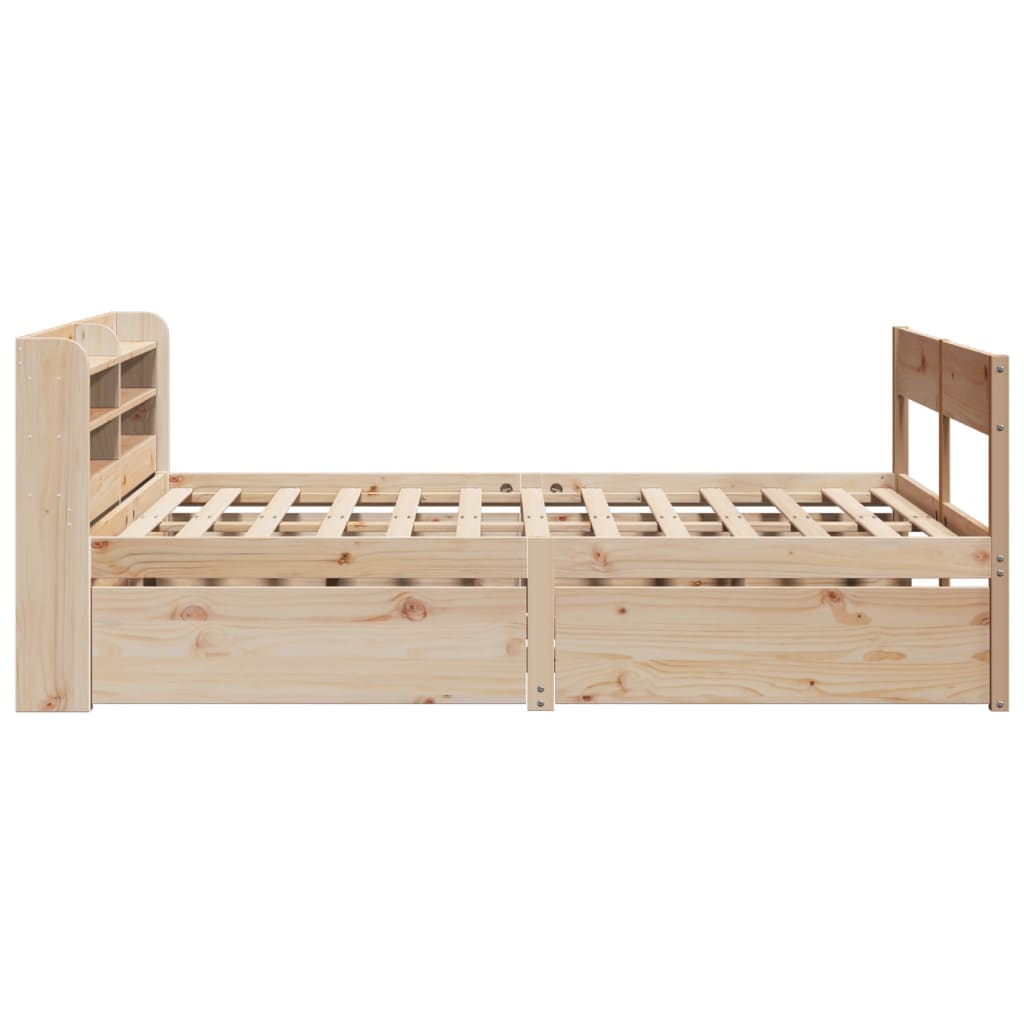 Bed Frame without Mattress 120x200 cm Solid Wood Pine