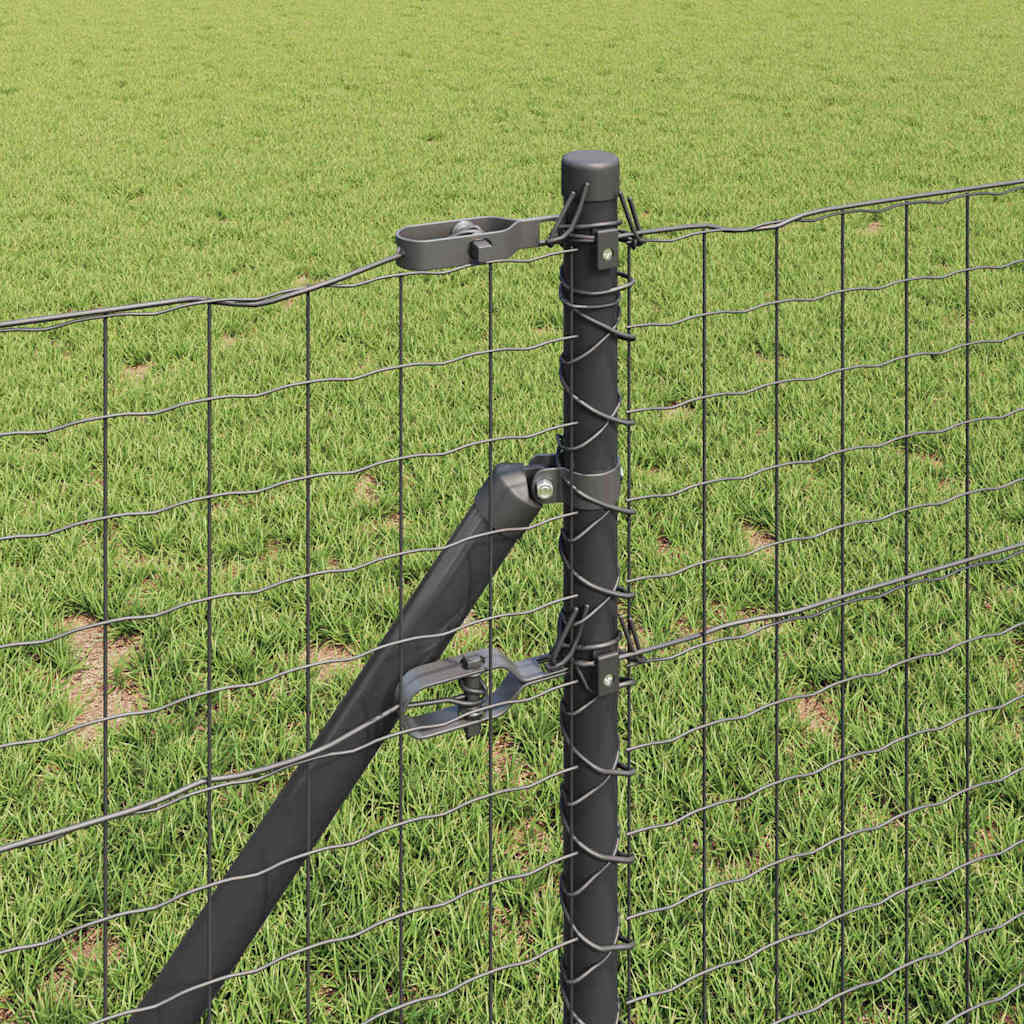 Fence Post Other 26 pcs Grey 3.2 x 3.2 x 80 cm Steel