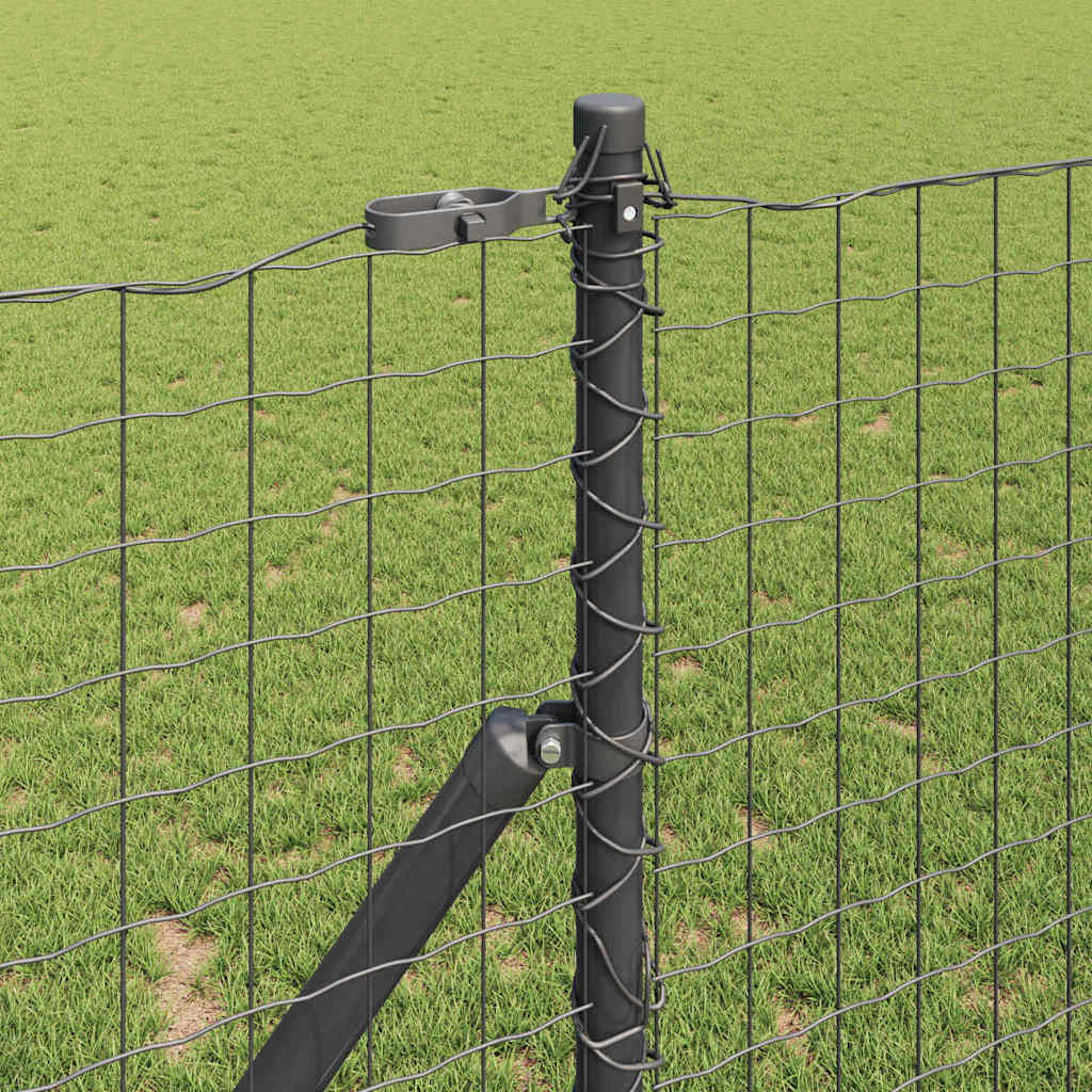 Fence Post 26 pcs Grey 3.2 x 3.2 x 150 cm Steel