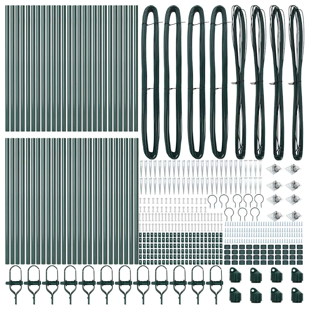 Fence Post Other 52 pcs Silver 3.2 x 3.2 x 100 cm Steel