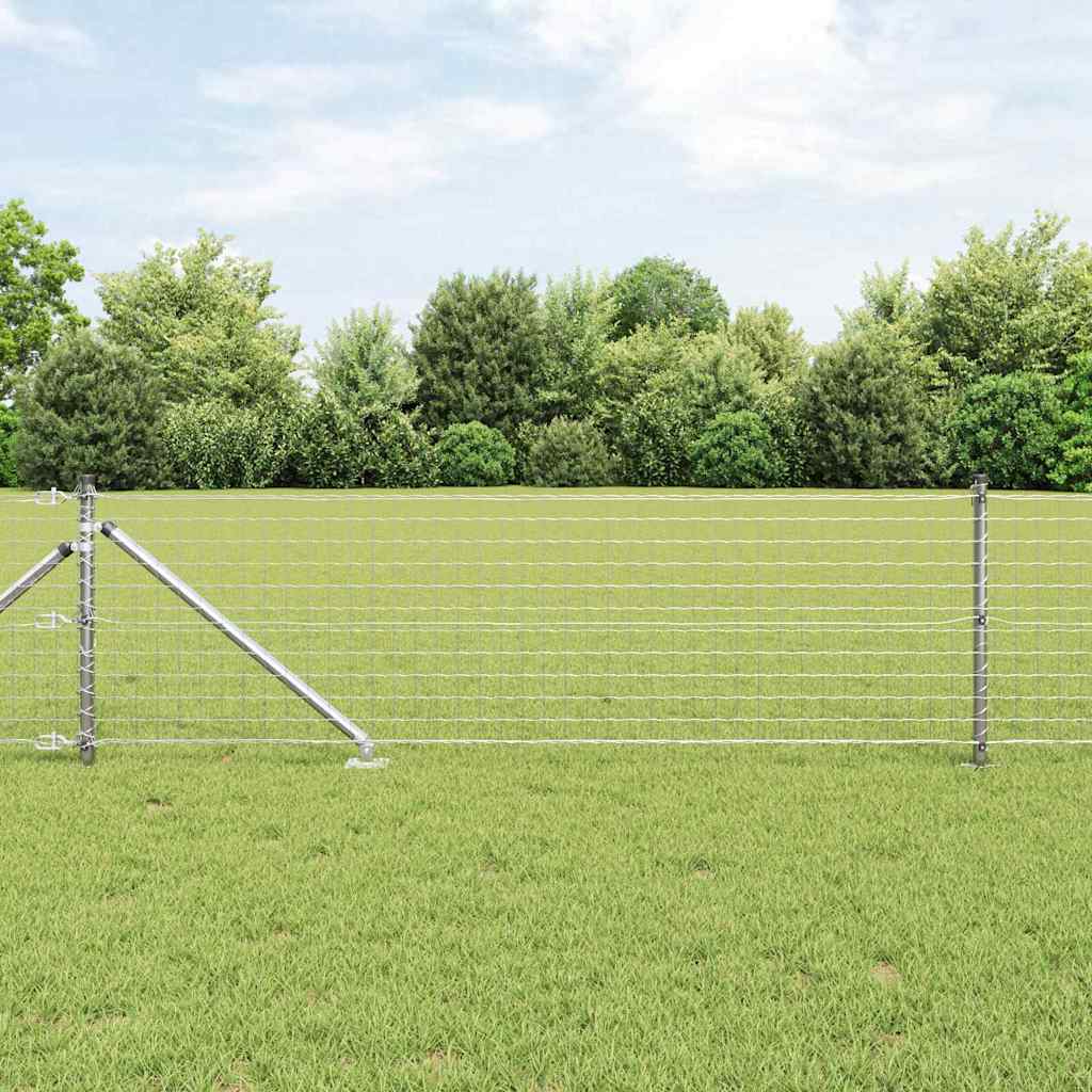 Fence Post Other 26 pcs Silver 3.2 x 3.2 x 60 cm Steel