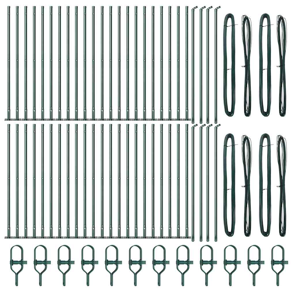 Fence Post Other 52 pcs Silver 3.2 x 3.2 x 50 cm Steel