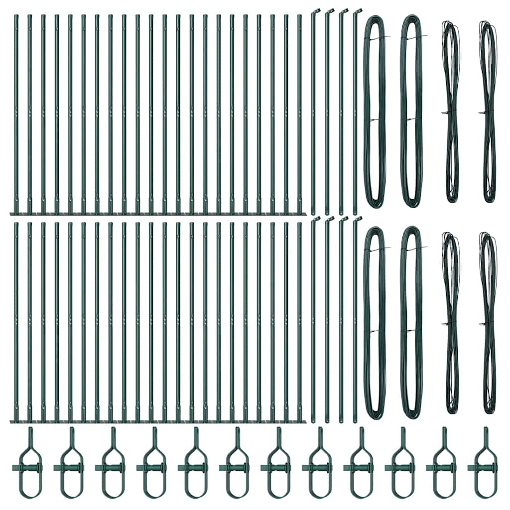 Fence Post Other 52 pcs Silver 3.2 x 3.2 x 68.5 cm Steel