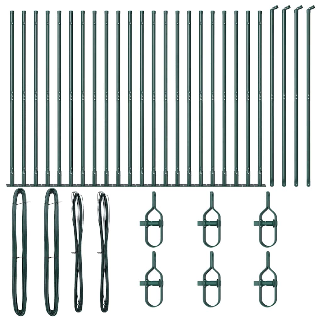 Fence Post Other 26 pcs Silver 3.2 x 3.2 x 83.5 cm Steel