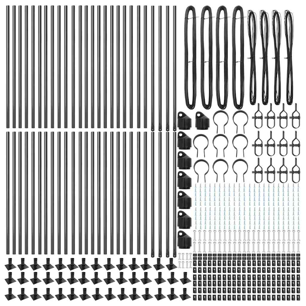Fence Post Other 52 pcs Silver 3.2 x 3.2 x 70 cm Steel