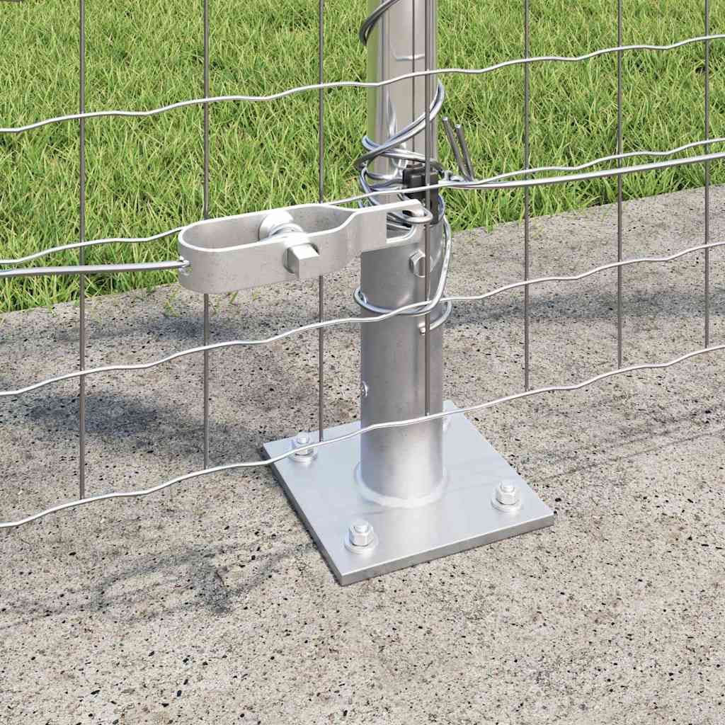 Fence Post 26 pcs Silver 3.2 x 3.2 x 78.5 cm Steel