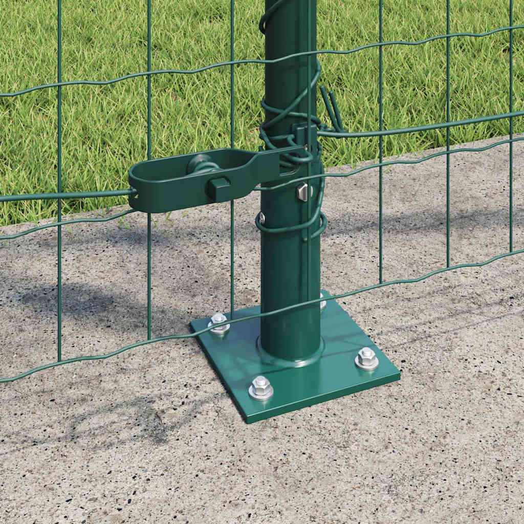 Fence with Posts Green 1.2 x 10 m Steel
