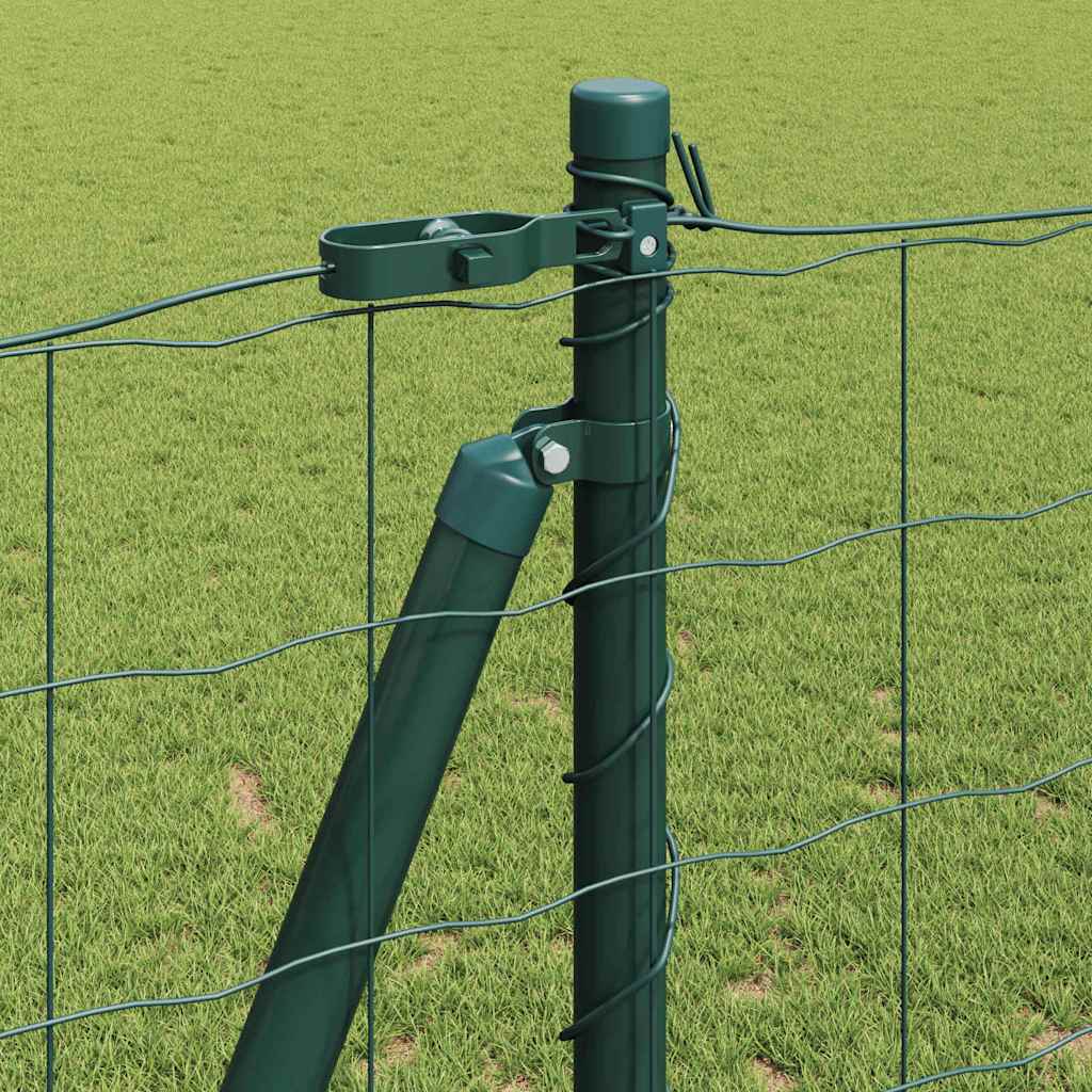 Fence with Posts Green 1.2 x 10 m Steel