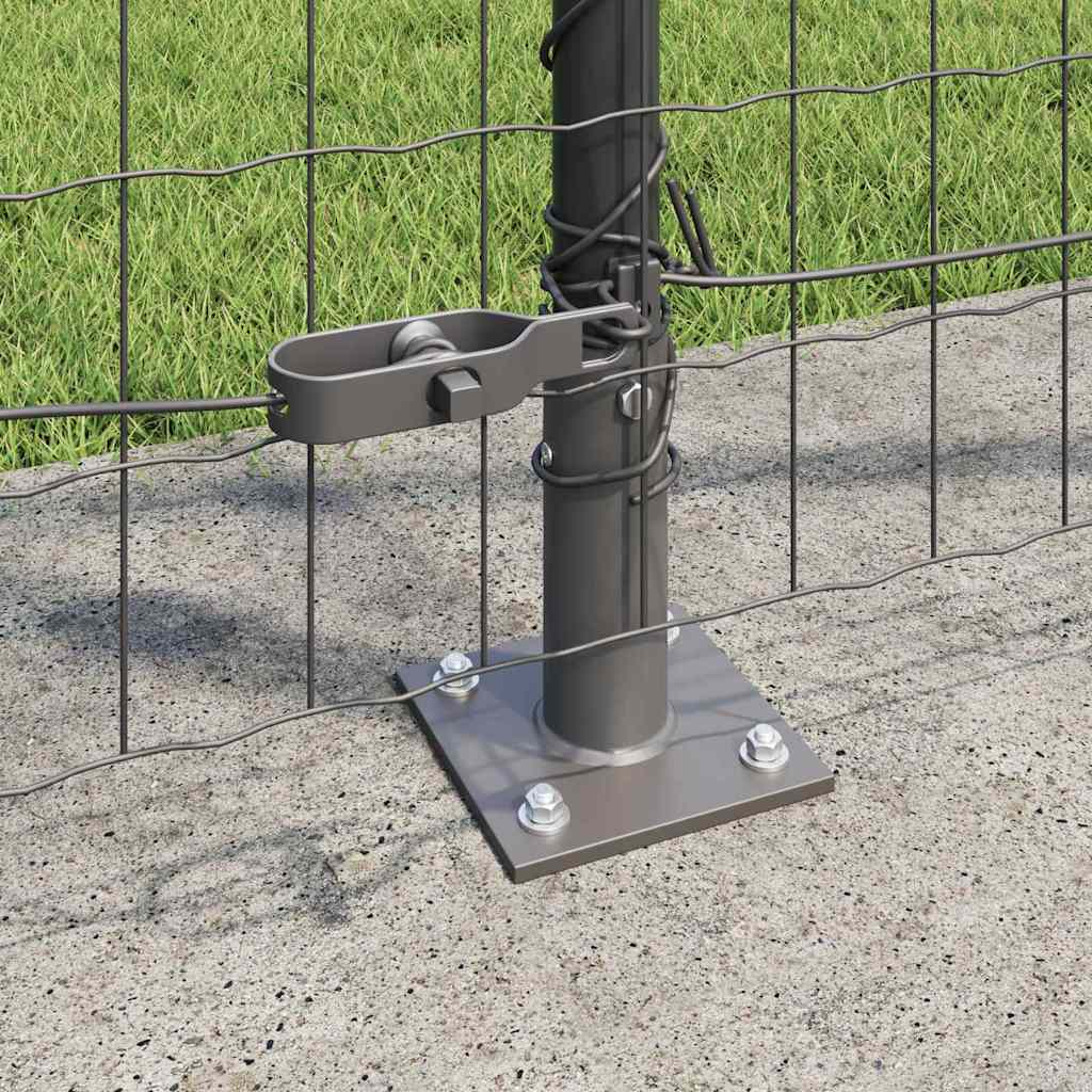 Fence with Posts Grey 1.2 x 10 m Steel