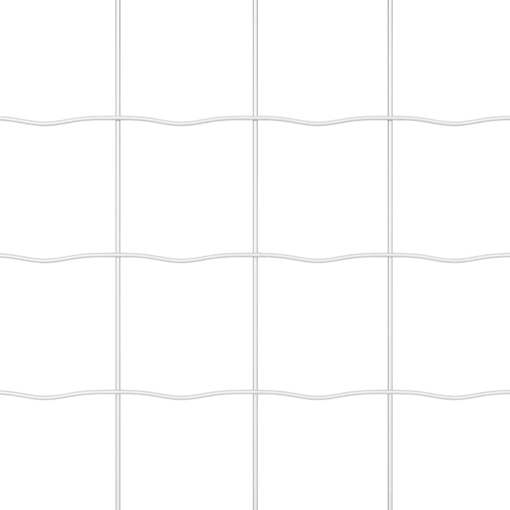 Fence with Posts Silver 1.4 x 10 m Steel