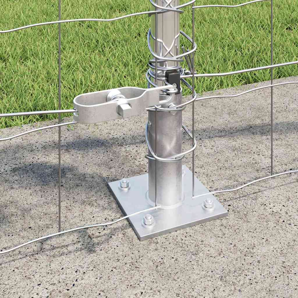 Fence with Posts Silver 0.8 x 10 m Steel