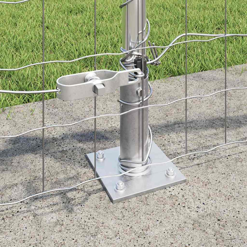 Fence with Posts Silver 0.6 x 10 m Steel