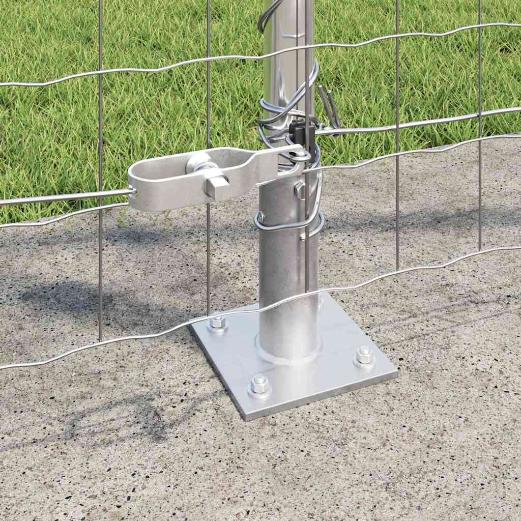 Fence with Posts Silver 1.2 x 10 m Steel