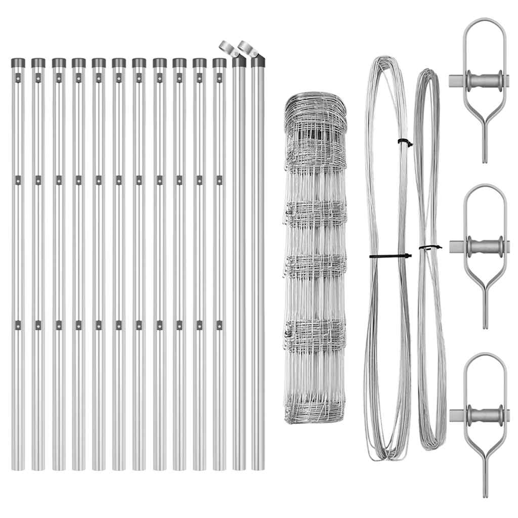 Field Fence Silver 25 x 0.8 m Galvanised steel