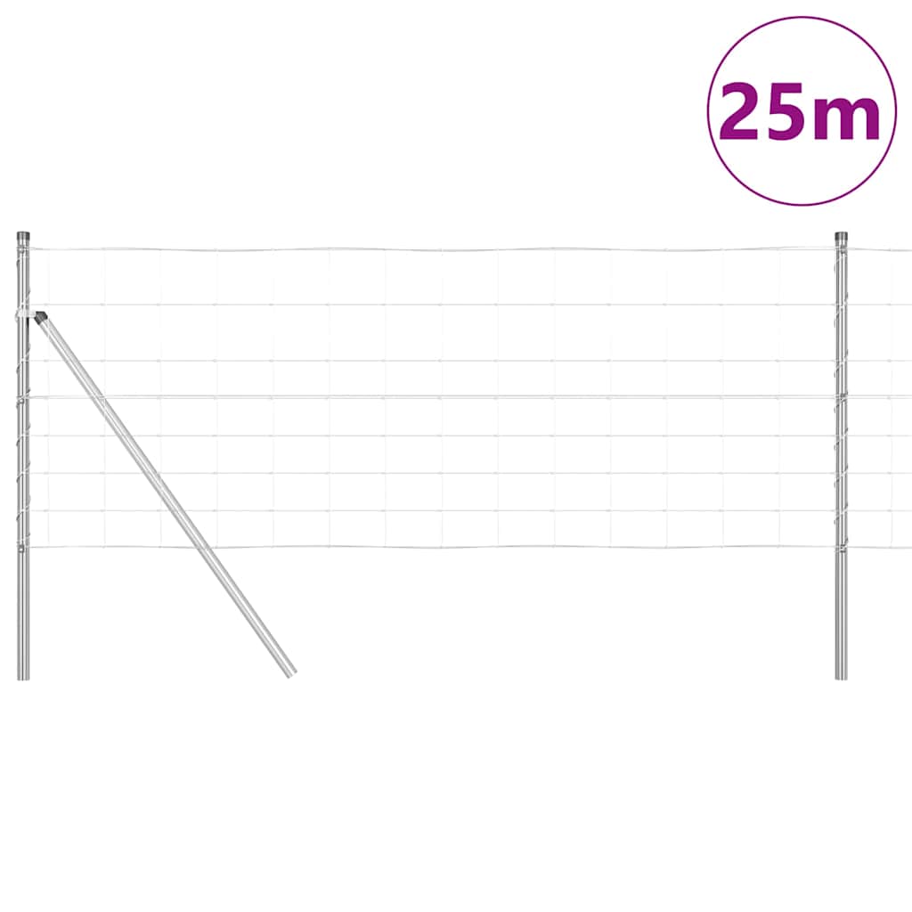 Field Fence Silver 25 x 0.8 m Galvanised steel