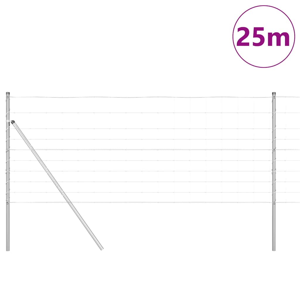 Field Fence Silver 25 x 1 m Galvanised steel