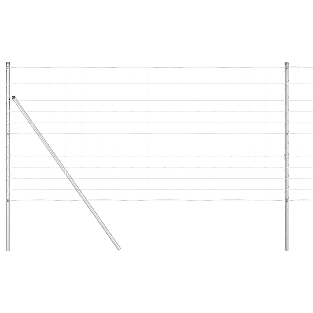 Field Fence Silver 25 x 1.2 m Galvanised steel