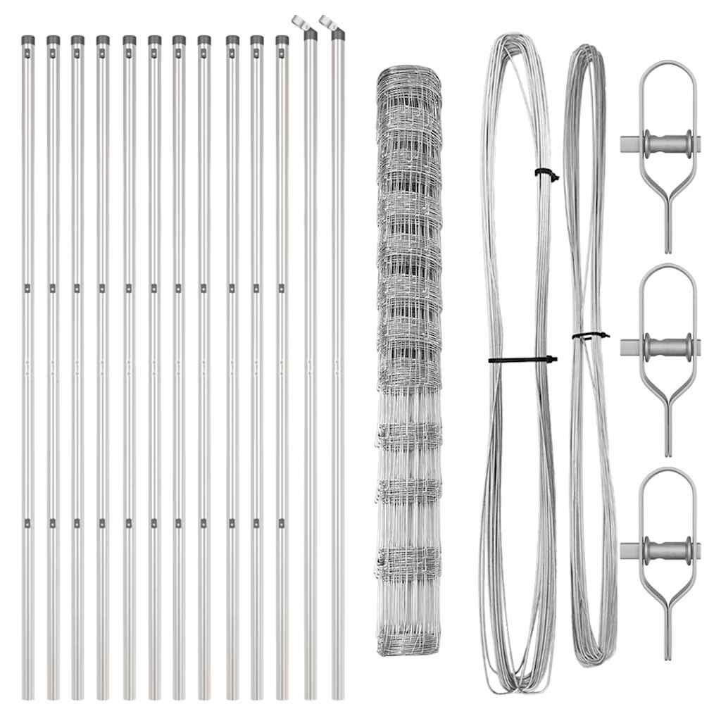 Field Fence Silver 25 x 1.4 m Galvanised steel