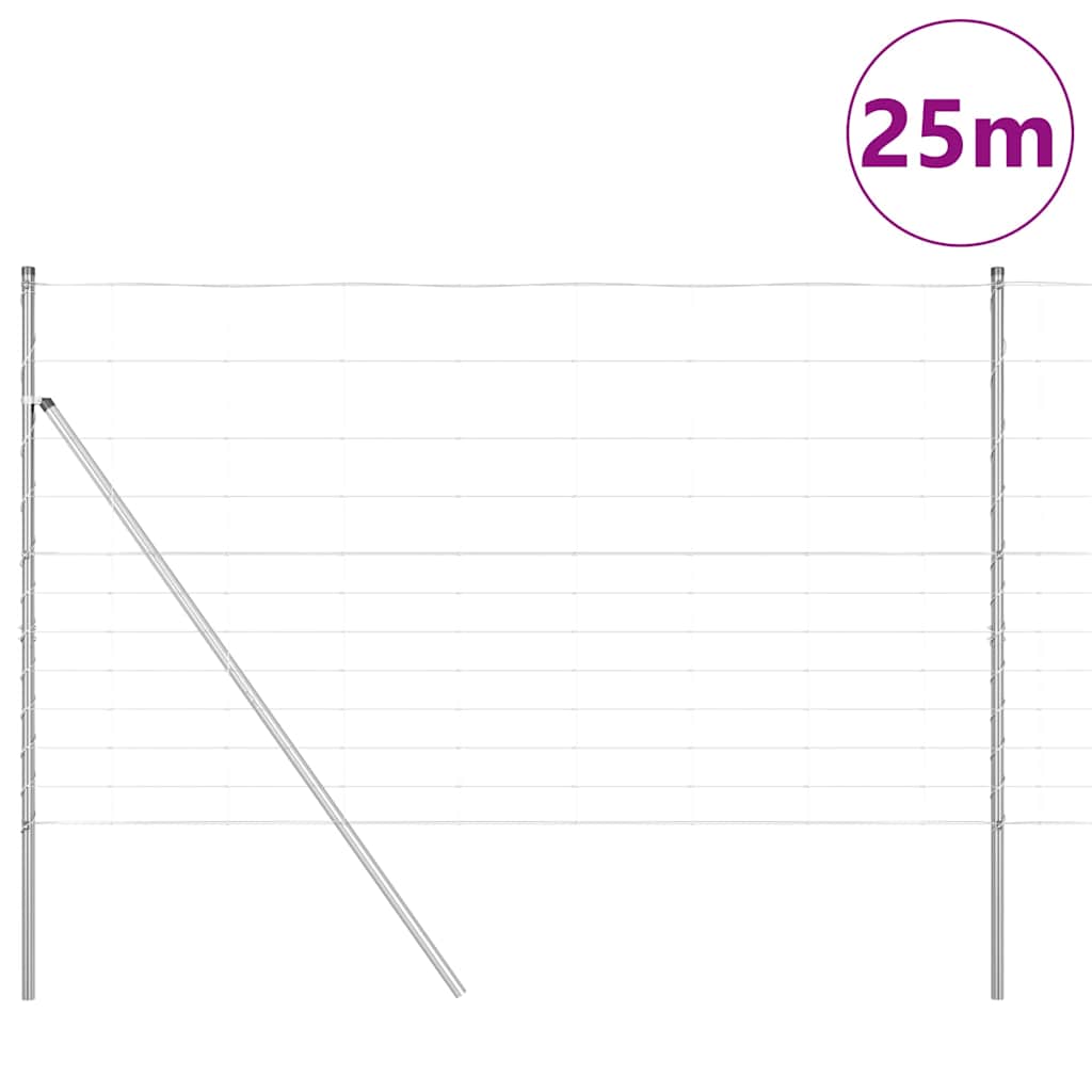 Field Fence Silver 25 x 1.4 m Galvanised steel