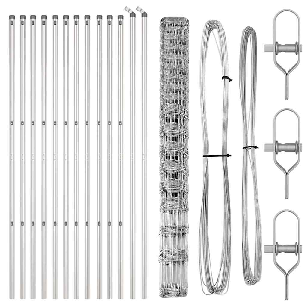 Field Fence Silver 25 x 1.5 m Galvanised steel