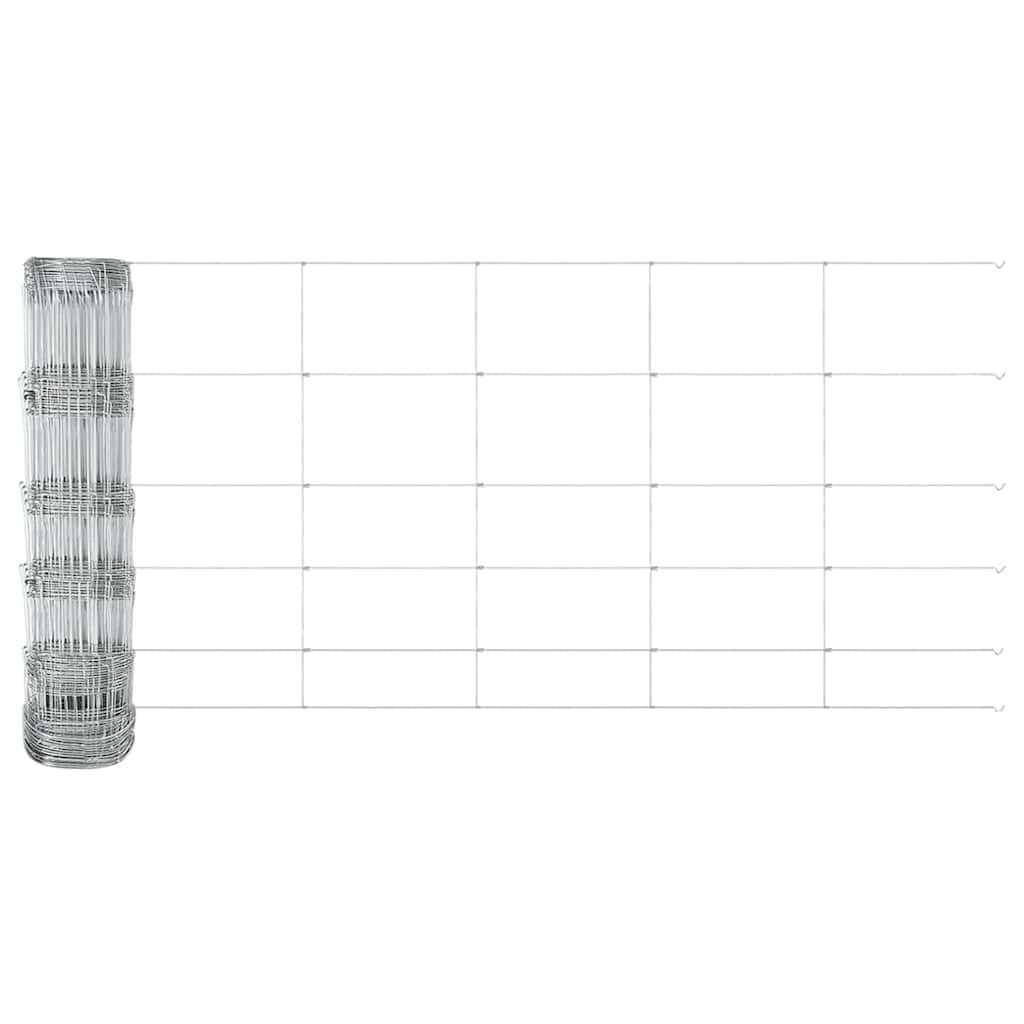 Field Fence Silver 50 x 0.8 m Galvanised steel