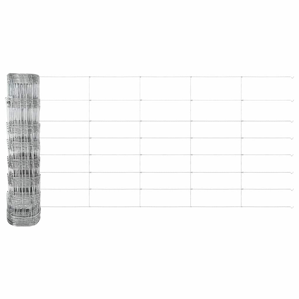 Field Fence Silver 50 x 0.8 m Galvanised steel