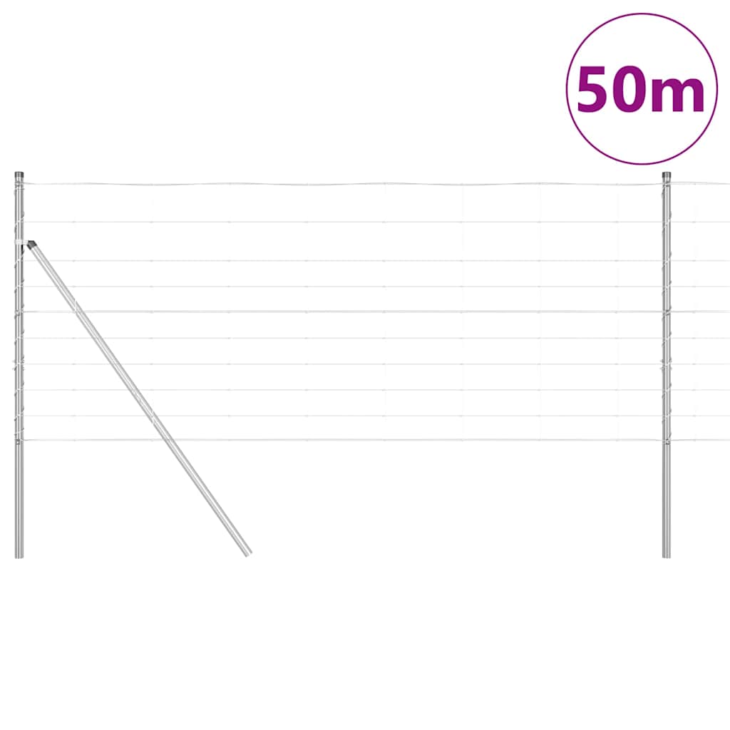 Field Fence Silver 50 x 1 m Galvanised steel
