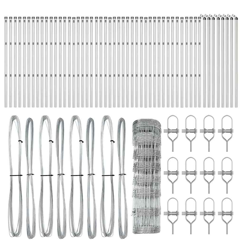 Field Fence Silver 100 x 0.8 m Galvanised steel