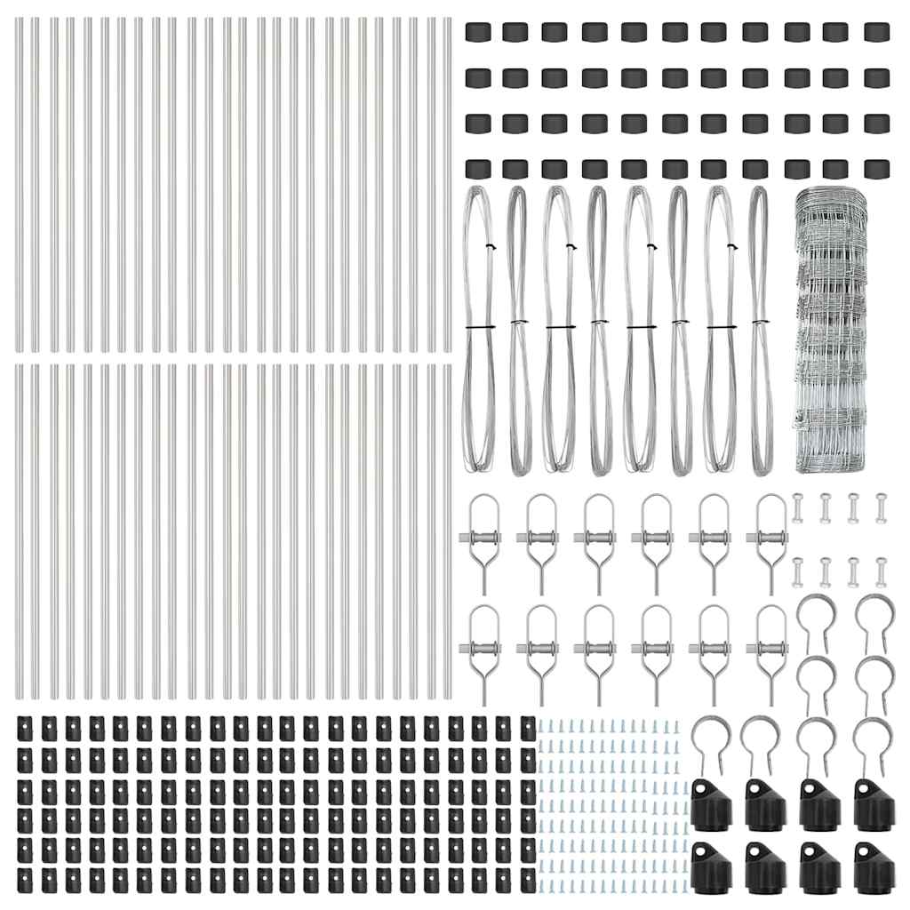 Field Fence Silver 100 x 0.8 m Galvanised steel