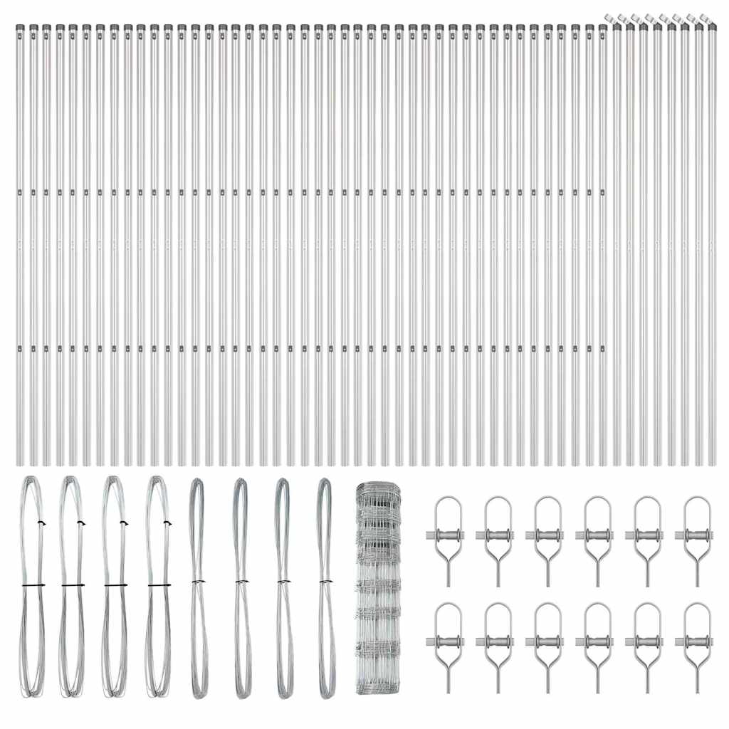 Field Fence Silver 100 x 1 m Galvanised steel