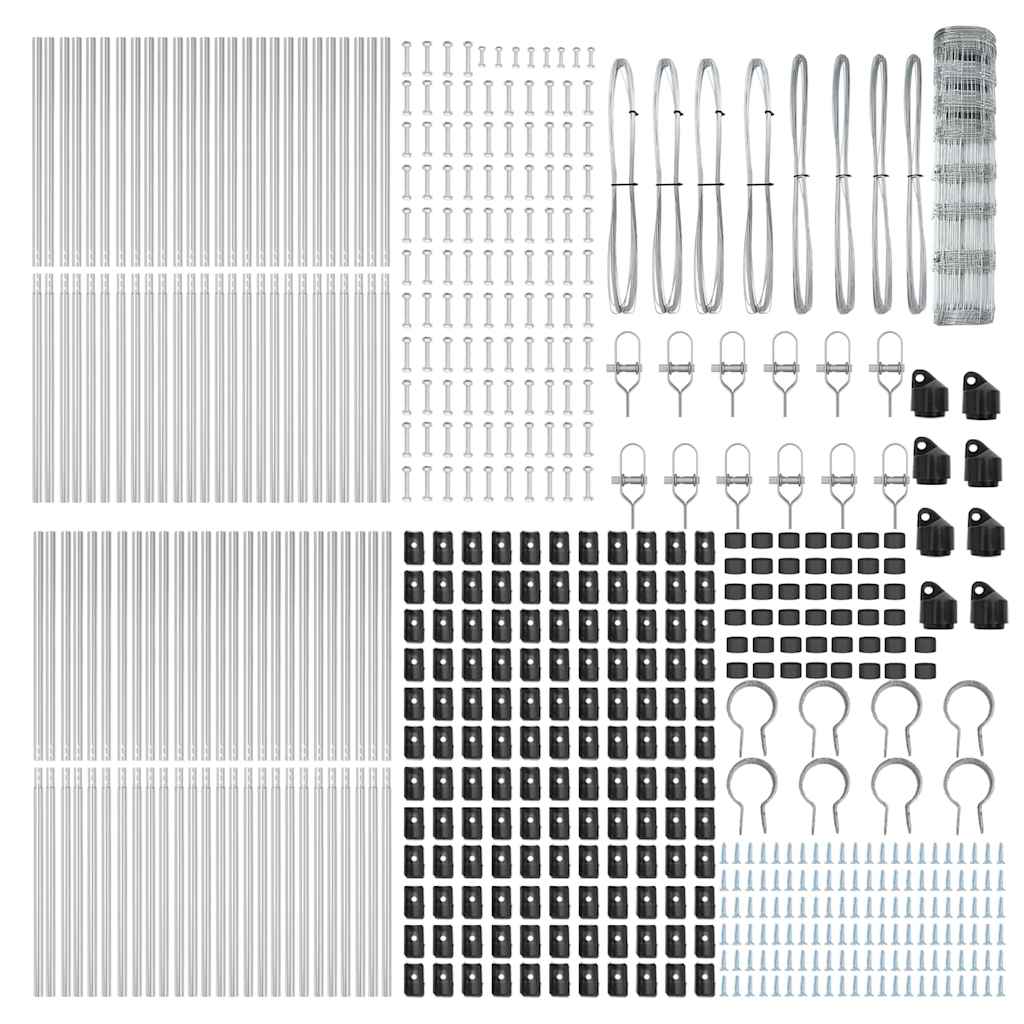 Field Fence Silver 100 x 1 m Galvanised steel