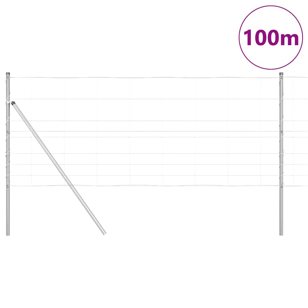 Field Fence Silver 100 x 1 m Galvanised steel