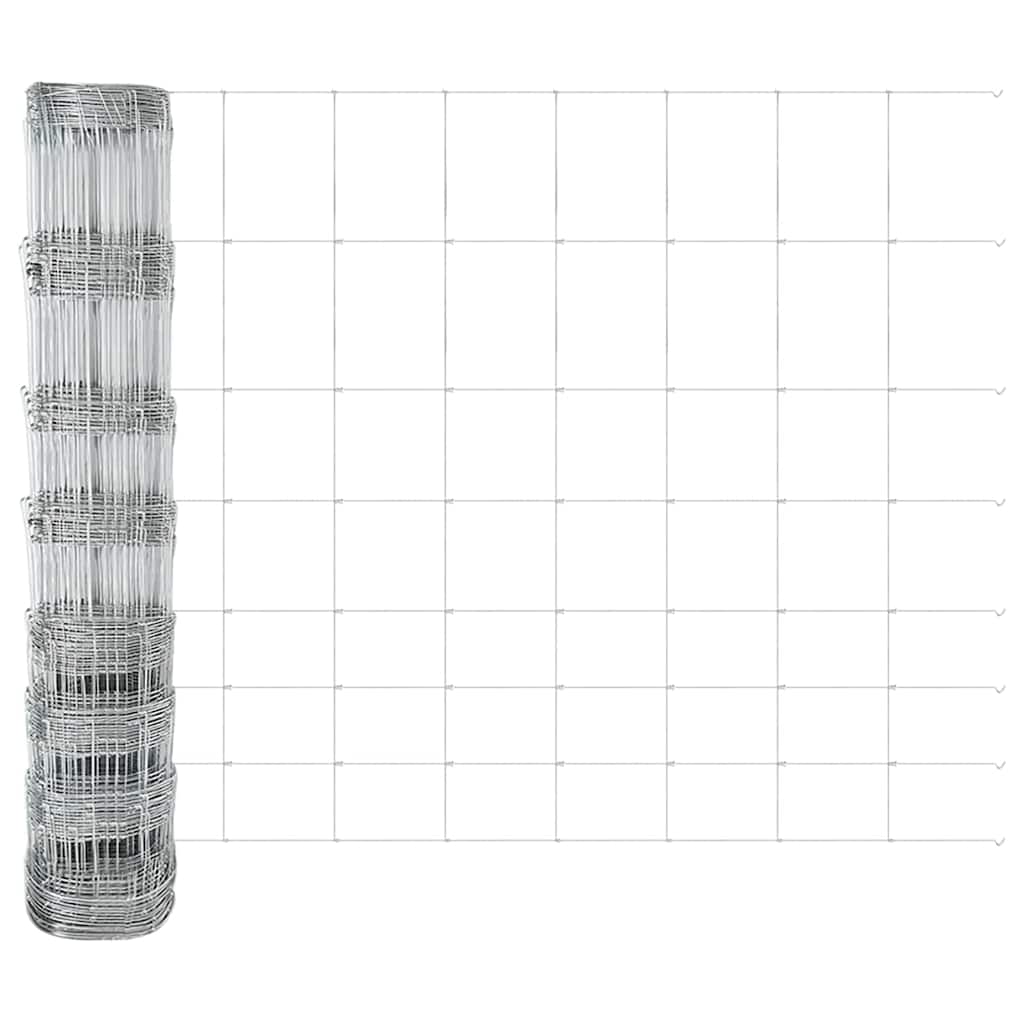 Field Fence Silver 25 x 1 m Galvanised steel