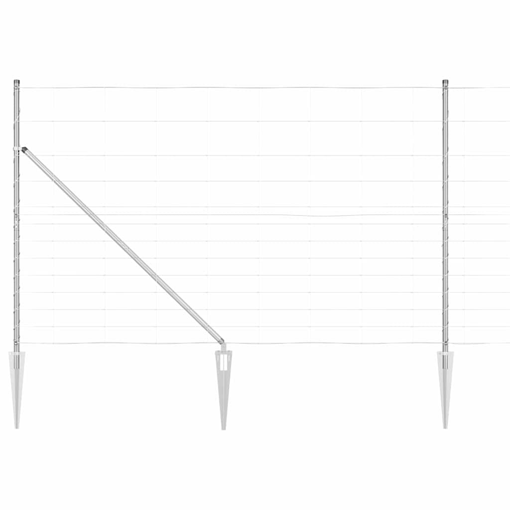 Field Fence Silver 25 x 1.5 m Galvanised steel