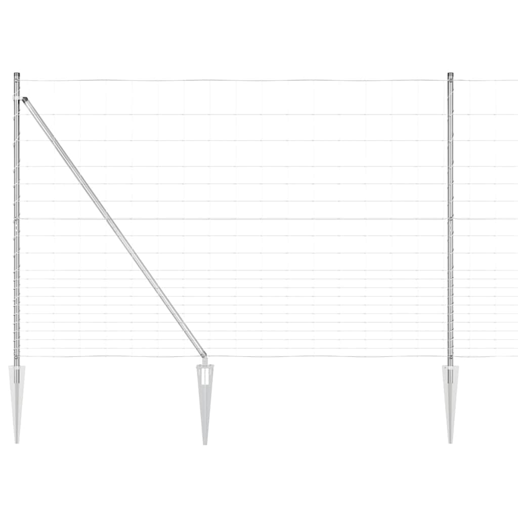 Field Fence Silver 25 x 1.6 m Galvanised steel