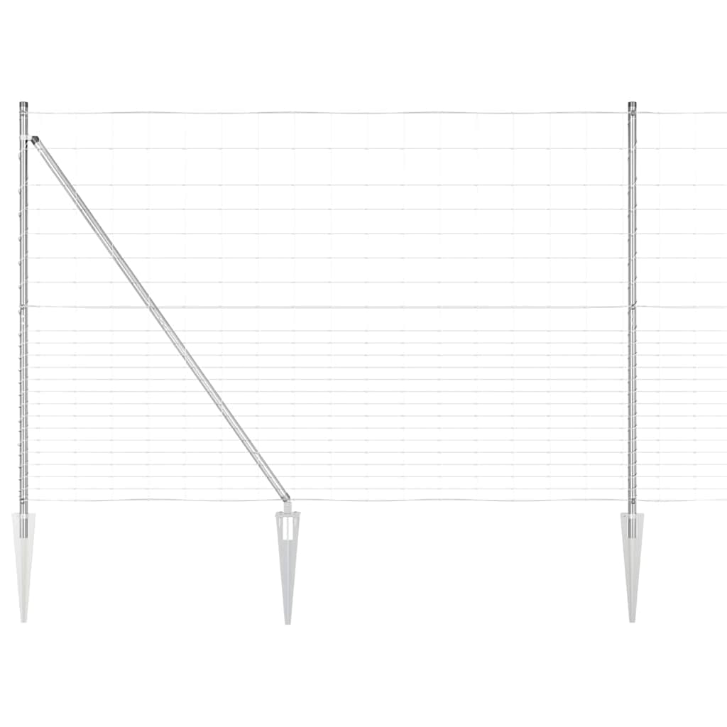 Field Fence Silver 25 x 1.6 m Galvanised steel