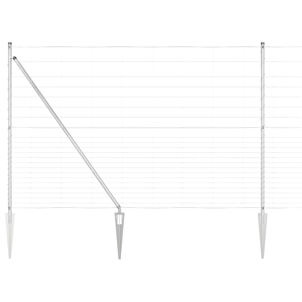 Field Fence Silver 25 x 1.6 m Galvanised steel