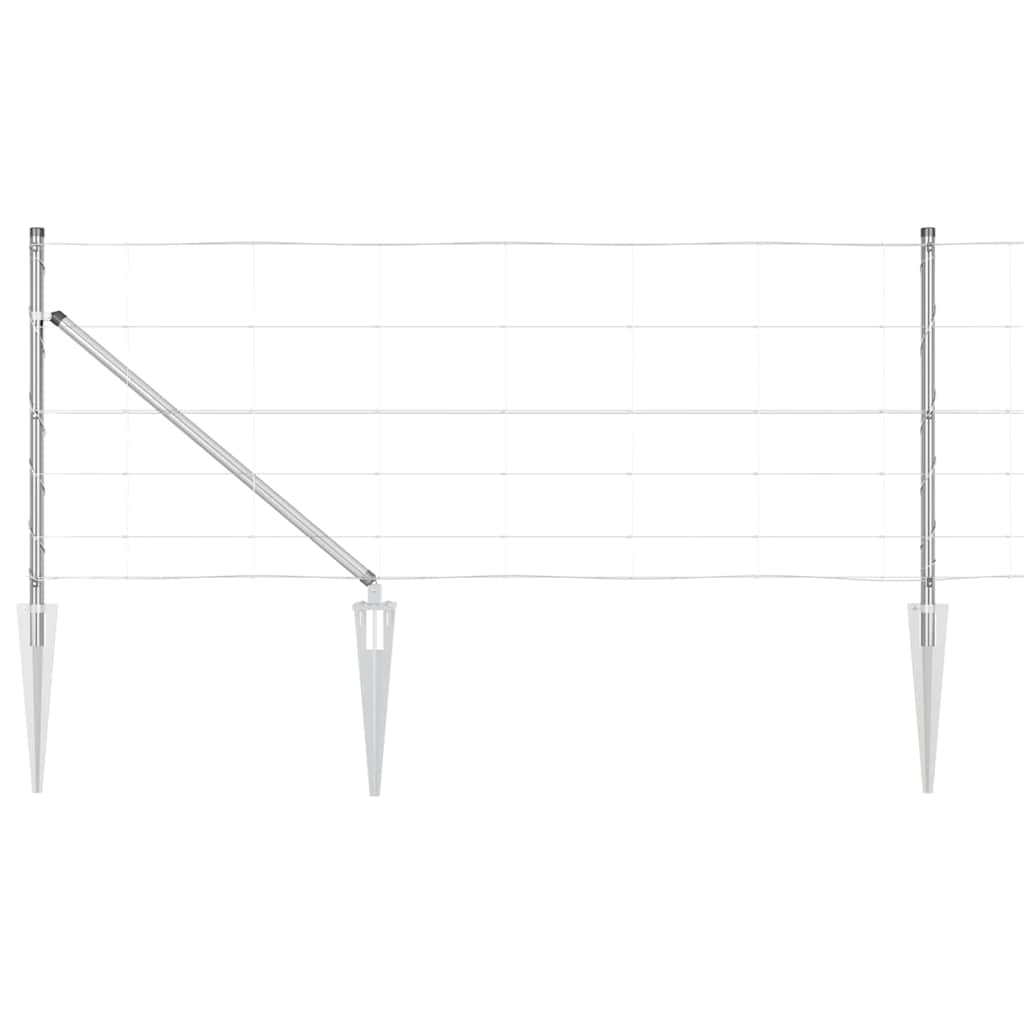 Field Fence Silver 50 x 0.8 m Galvanised steel