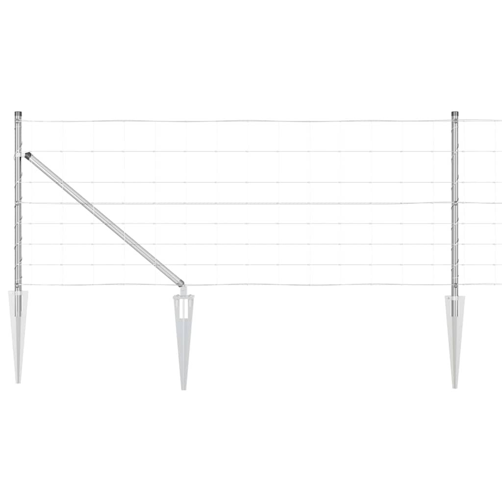 Field Fence Silver 50 x 0.8 m Galvanised steel