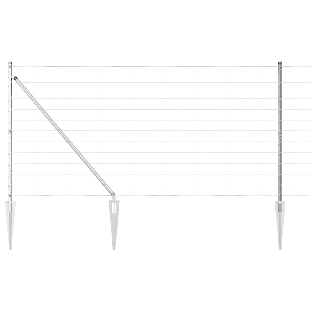 Field Fence Silver 50 x 1.2 m Galvanised steel