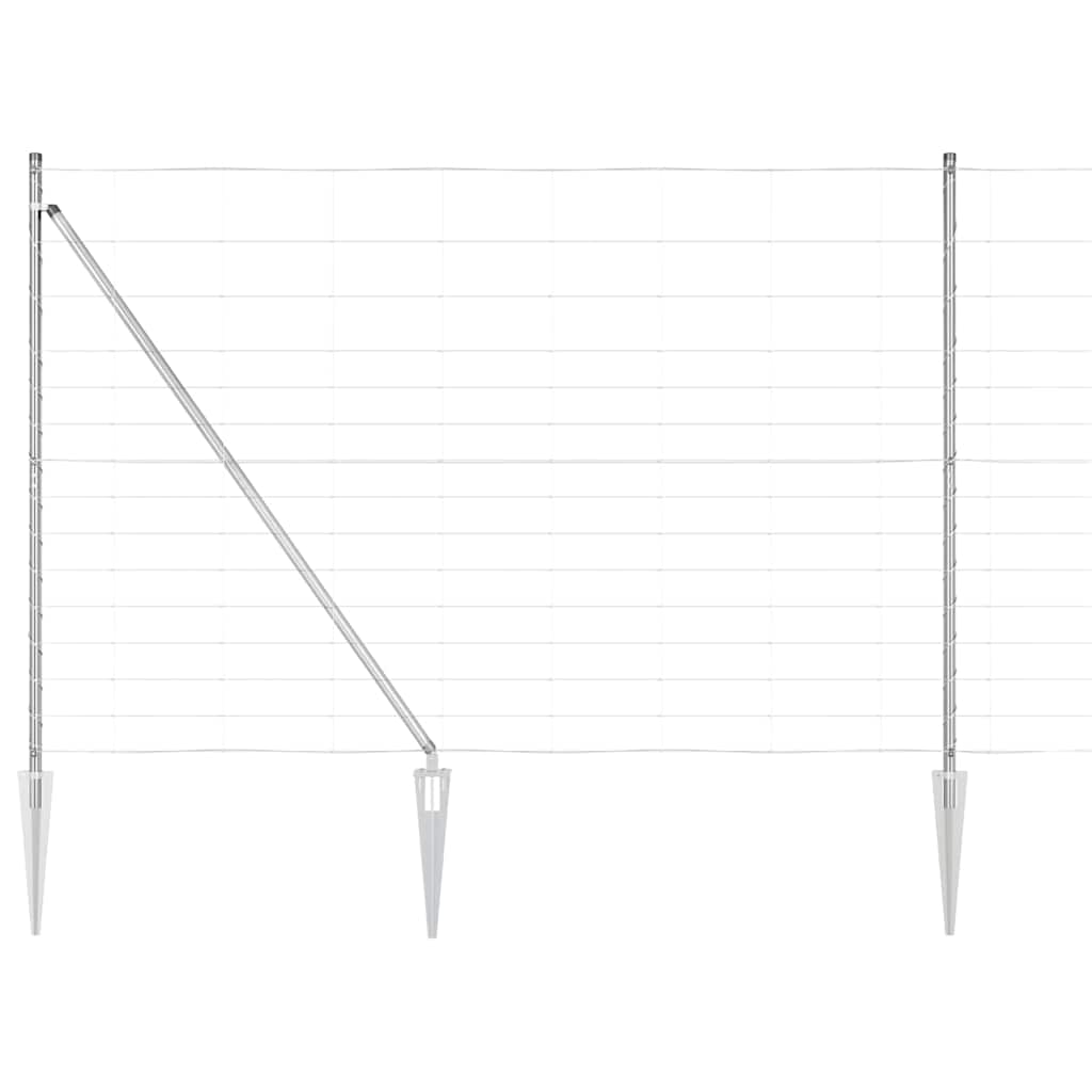 Field Fence Silver 50 x 1.6 m Galvanised steel