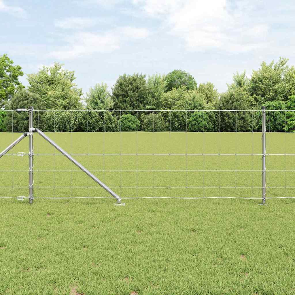 Field Fence Silver 100 x 0.8 m Galvanised steel