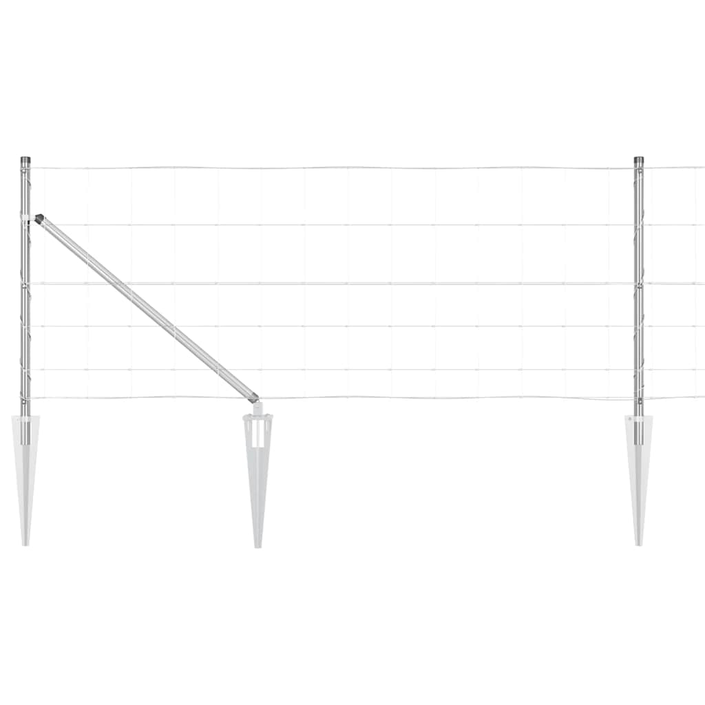 Field Fence Silver 100 x 0.8 m Galvanised steel