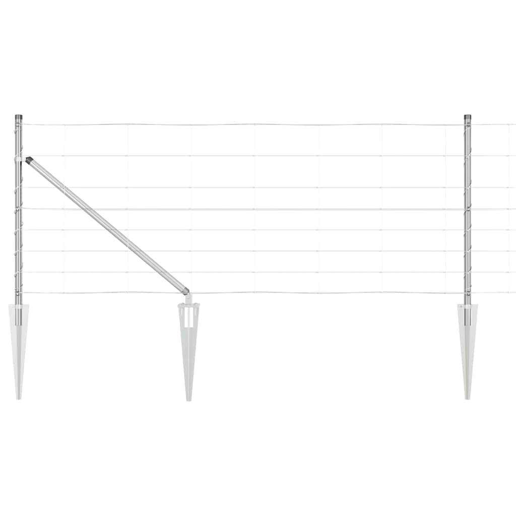 Field Fence Silver 100 x 0.8 m Galvanised steel