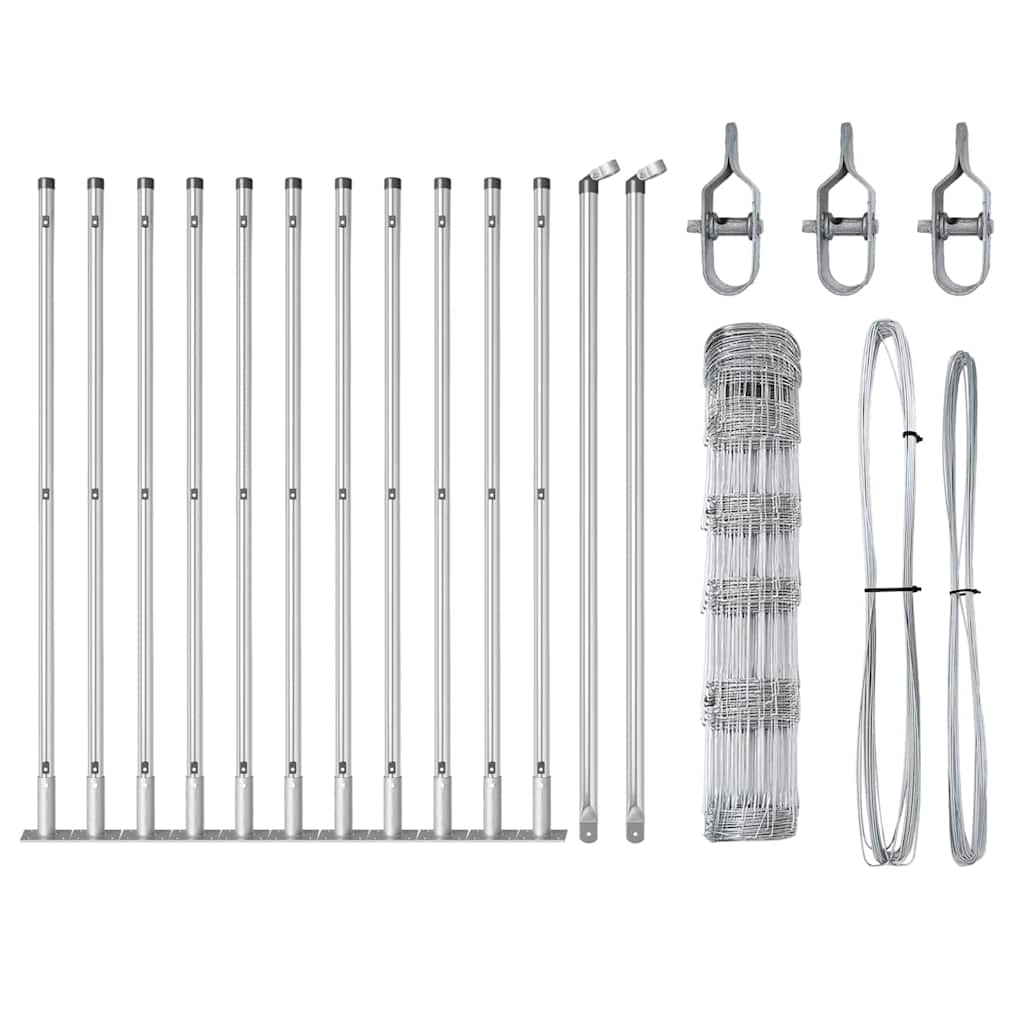 Field Fence Silver 25 x 0.8 m Galvanised steel