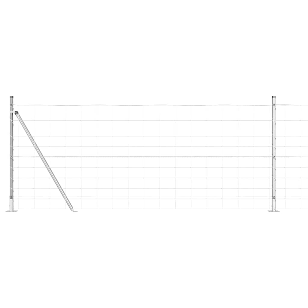 Field Fence Silver 25 x 1 m Galvanised steel