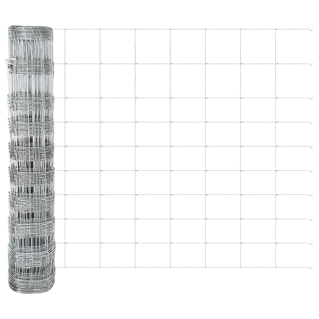 Field Fence Silver 25 x 1 m Galvanised steel