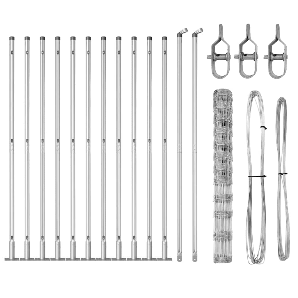 Field Fence Silver 25 x 1.4 m Galvanised steel